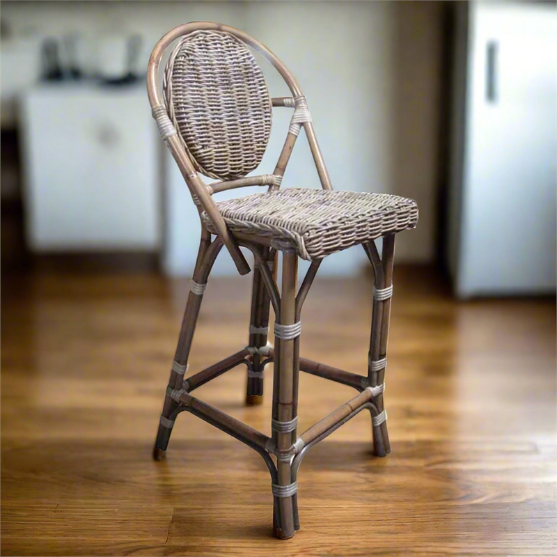 Padma's Plantation Paris Bistro Barstool in Kubu Grey