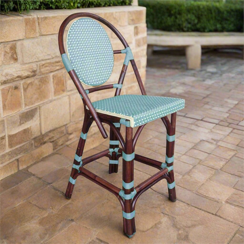 Padma's Plantation Paris Bistro Counterstool in Blue