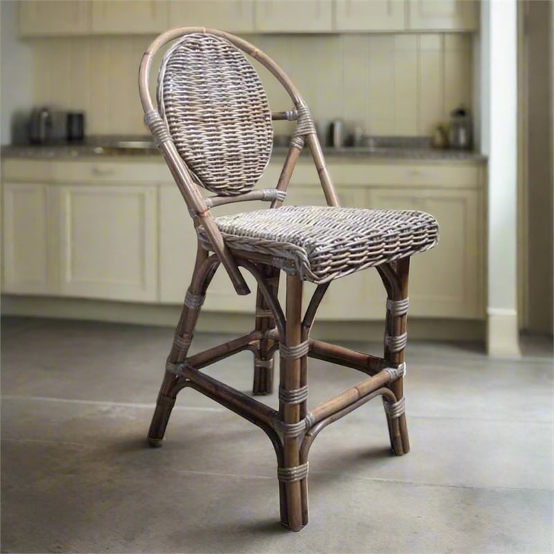 Padma's Plantation Paris Bistro Counterstool in Kubu Grey