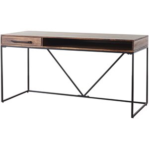 mod-arte modern hardwood and iron stow office desk with storage