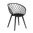 Jamesdar Kurv Plastic and Steel Chair 2 Piece Set in Black