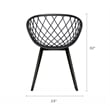 Jamesdar Kurv Plastic and Steel Chair 2 Piece Set in Black
