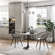 Jamesdar Kurv Plastic and Steel Chair 2 Piece Set in Black