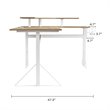 Jamesdar Core Steel L-Shape Desk in White & Natural