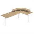Jamesdar Core Steel L-Shape Desk in White & Natural