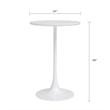 Jamesdar Kurv Steel 3 Piece Counter Height Cafe Set in White & Natural