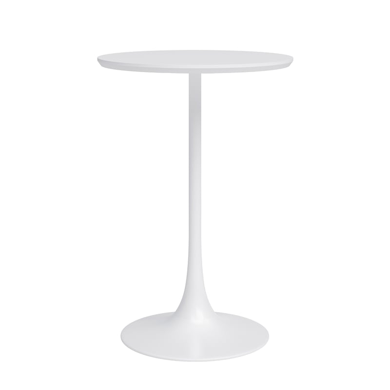 Jamesdar Kurv Steel 3 Piece Counter Height Cafe Set in White & Natural