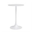 Jamesdar Kurv Steel 3 Piece Counter Height Cafe Set in White & Natural