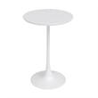 Jamesdar Kurv Steel 3 Piece Counter Height Cafe Set in White & Natural