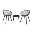 Jamesdar Kurv Steel Chat Set in Black