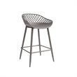 Jamesdar Kurv Steel Counter Stool 2 Piece Set in Warm Gray
