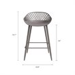 Jamesdar Kurv Steel Counter Stool 2 Piece Set in Warm Gray