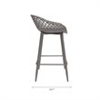 Jamesdar Kurv Steel Counter Stool 2 Piece Set in Warm Gray