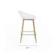 Jamesdar Kurv Plastic and Steel Counter Stool 2 Piece Set in White & Natural