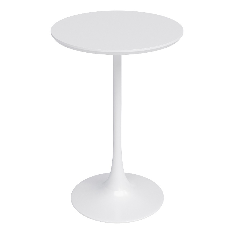 Jamesdar Kurv Steel Counter Height Cafe Table in White