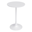 Jamesdar Kurv Steel Counter Height Cafe Table in White