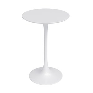 jamesdar kurv steel counter height cafe table in white