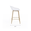 Jamesdar Kurv 3-Piece Counter Height Bistro Set in White for Indoor/Outdoor