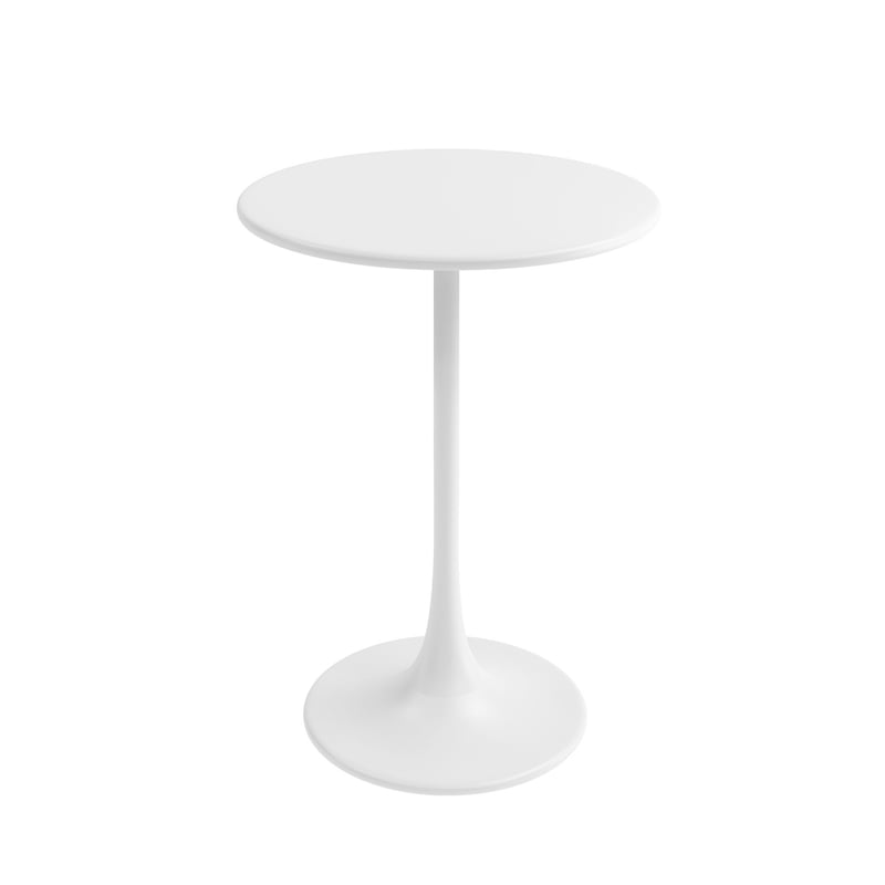 Jamesdar Kurv 3-Piece Counter Height Bistro Set in White for Indoor/Outdoor