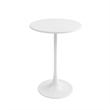 Jamesdar Kurv 3-Piece Counter Height Bistro Set in White for Indoor/Outdoor