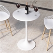 Jamesdar Kurv 3-Piece Counter Height Bistro Set in White for Indoor/Outdoor