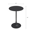 Jamesdar Kurv 3-Piece Counter Height Bistro Set in Black for Indoor/Outdoor