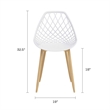 Jamesdar Kurv 3-Piece Bistro Set in White and Natural Indoor/Outdoor