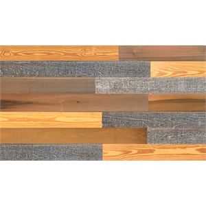Thermo-treated Wood Wall Planks 10 Sq. Ft. per Pack in Multi-Color