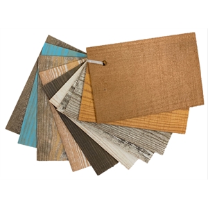 SET OF SAMPLES OF 10 COLORS 5 in. x 8 in. Multi-Color THERMA WALL PLANKS