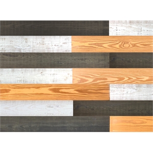 Thermo-treated Wood Wall Planks 30 Sq. Ft. per Pack in Multi-Color