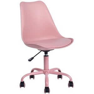furniturer blokhus swivel adjustable faux leather & plastic task chair