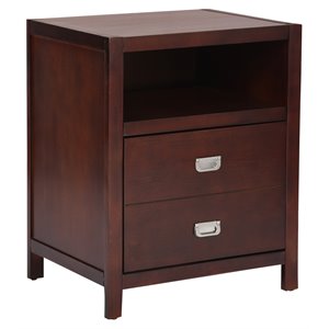 furniturer loralie 27'' solid wood tall nightstand with drawer