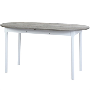 furniturer 61''-78'' extendable dining table self-storing butterfly leaf seat 8