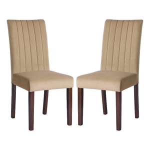 furniturer velvet upholstered dining chairs (set of 2)