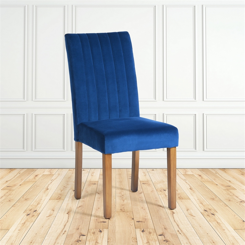 FurnitureR Velvet Upholstered Dining Chairs (Set of 2) Cymax Business