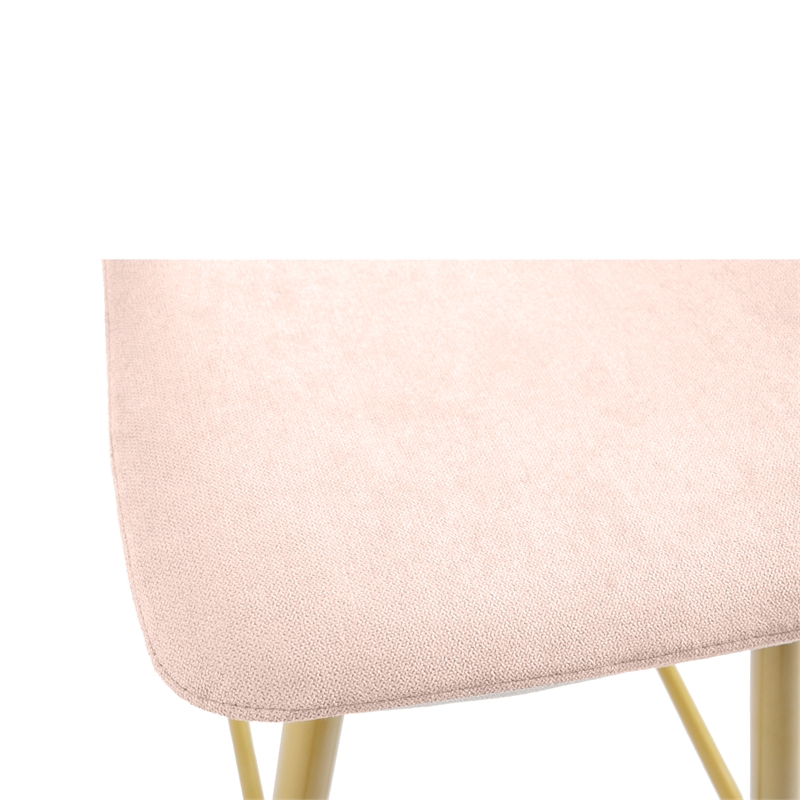 FurnitureR 26 IN Upholstered Metal Frame Bar Stool (Set of 2)