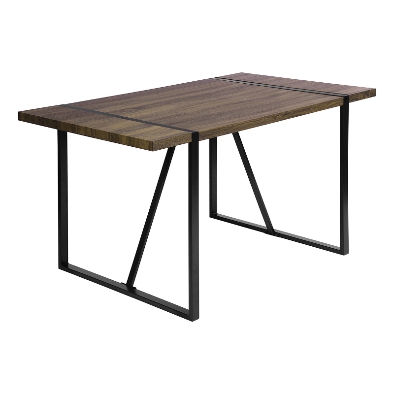 Homycasa 55 IN Rustic Dining Table Black Metal U Legs Cymax Business