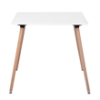 Homycasa 31.5 IN Dining Table Solid Wood Square Legs White