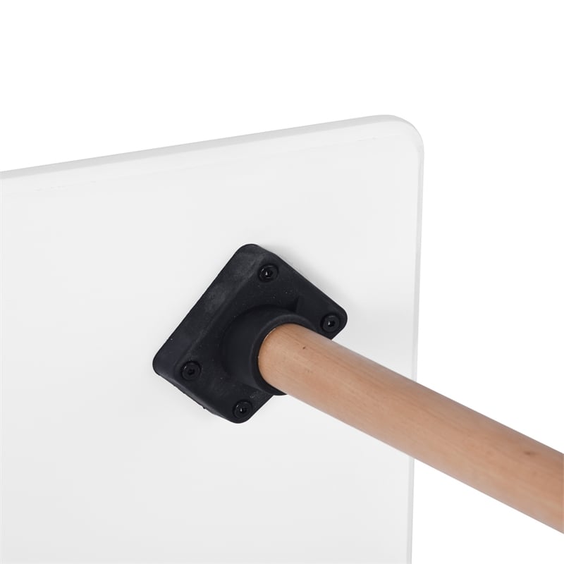 Homycasa 31.5 IN Dining Table Solid Wood Square Legs White