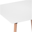 Homycasa 31.5 IN Dining Table Solid Wood Square Legs White