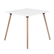 Homycasa 31.5 IN Dining Table Solid Wood Square Legs White
