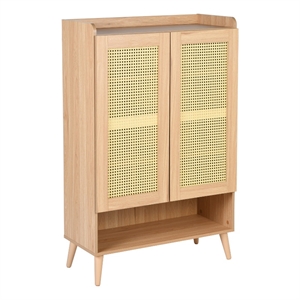 homycasa 31'' shoe storage cabinet with adjustable shelves and 2 doors