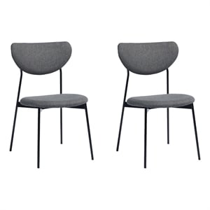 Homycasa Fabric Upholstered Dining Chairs (Set of 2)