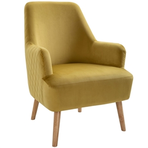homycasa velvet upholstered armchair