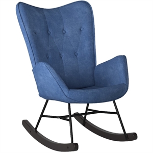 homycasa tufted rocking chair with metal base