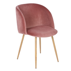 homycasa pink velvet upholstered arm chair set of 2