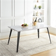 Homycasa Modern 63in Dining Table-Marble White