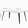 Homycasa Modern 63in Dining Table-Marble White