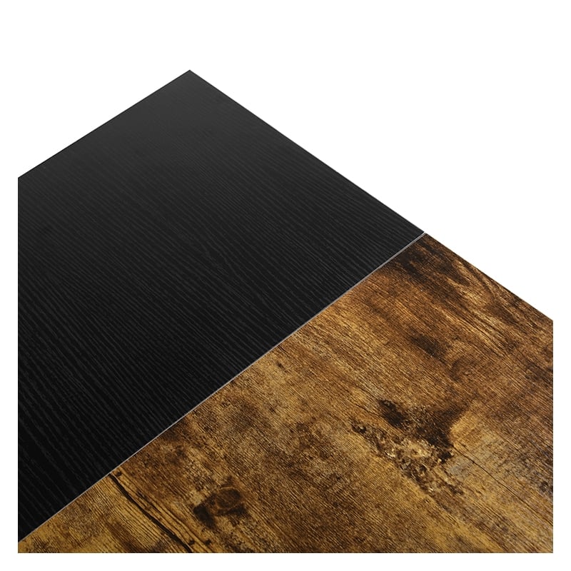 Homycasa Rustic Brown and Black Industrial Corner Desk with Storage Shelves