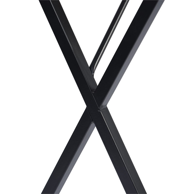 Homycasa Black Wood Writing Desk with Metal Frame Modern Design